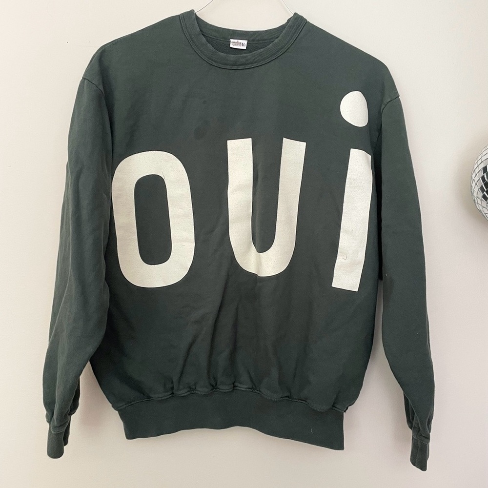 Clare V. Oversized Oui Sweatshirt Size XS *as is*